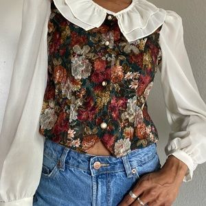 You Babes Vintage Tapestry Corset Blouse